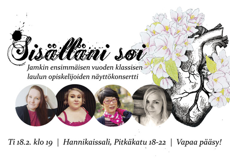 Sydän ja omenankukat -piirros: Aleksandra Eskelinen